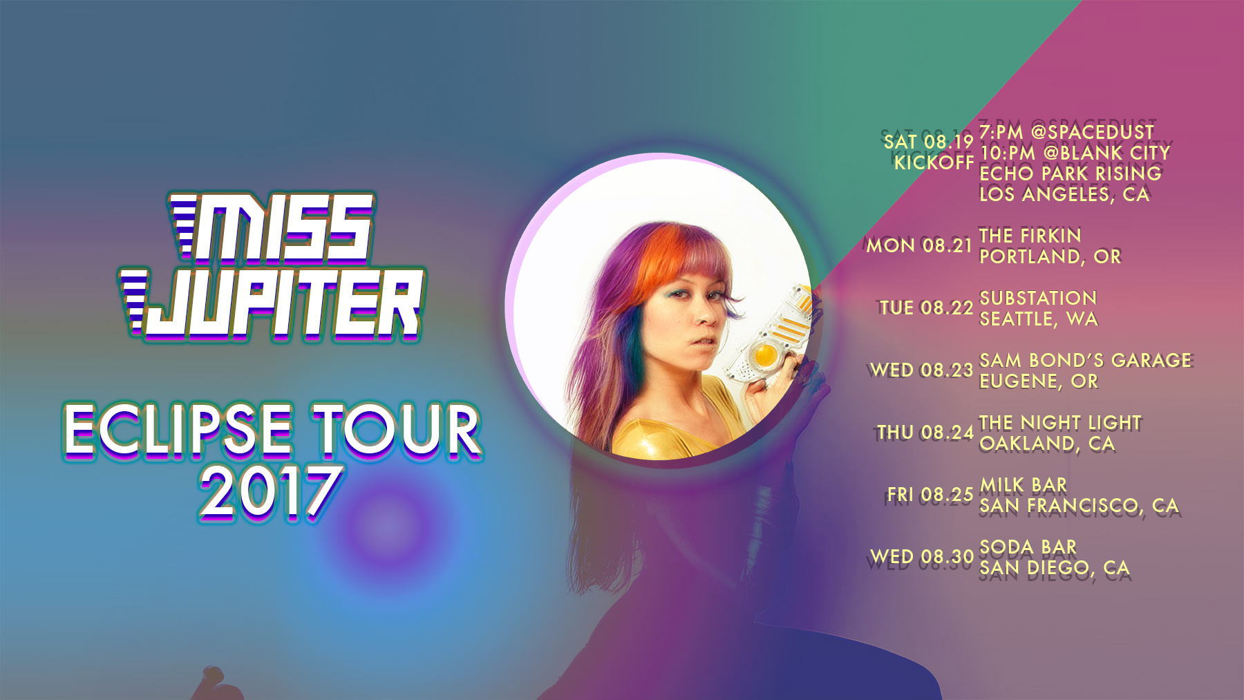 MISS JUPITER Eclipse Tour 2017